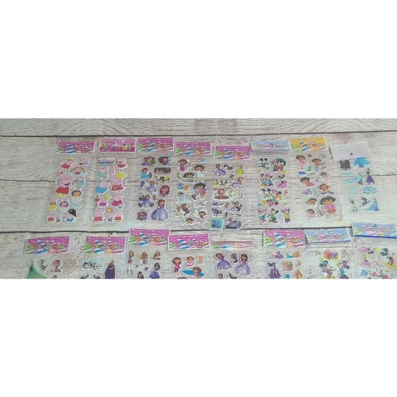 Sticker Lot of 25 Peppa Pig Dora Frozen Sofia the First Barbie Mickey and Minnie - Picture 2 of 5